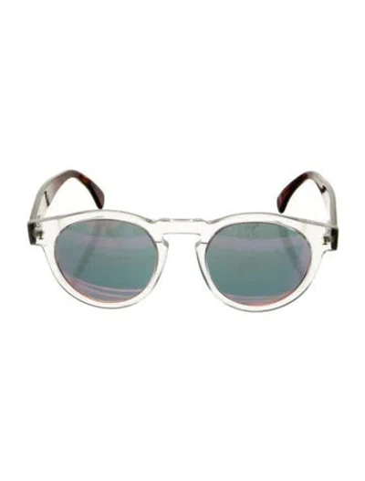 Pre-owned Illesteva Round Gradient Sunglasses In Brown/clear