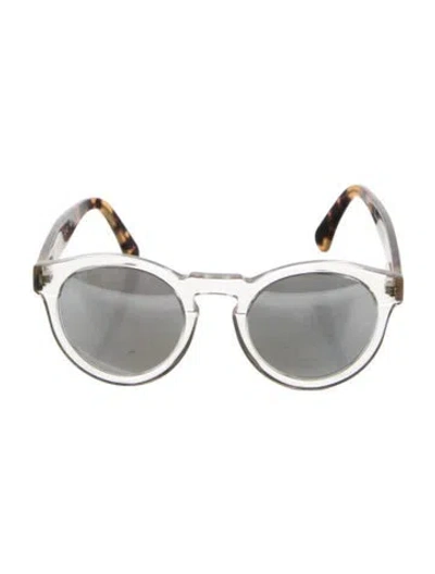 Pre-owned Illesteva Round Gradient Sunglasses In Clear
