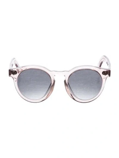 Pre-owned Illesteva Round Gradient Sunglasses In Clear/pink