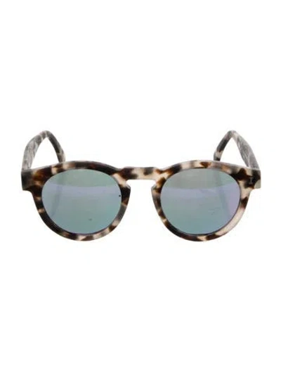 Pre-owned Illesteva Round Gradient Sunglasses In Neutrals