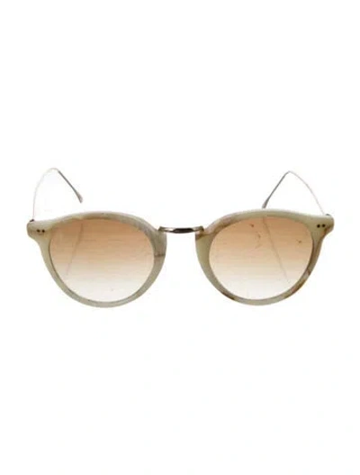 Pre-owned Illesteva Round Gradient Sunglasses In Neutrals