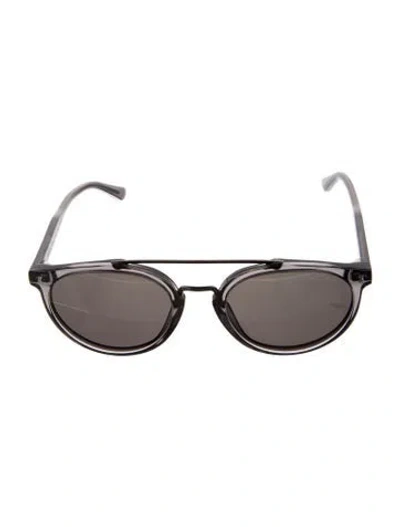 Pre-owned Illesteva Round Mirrored Sunglasses In Gray