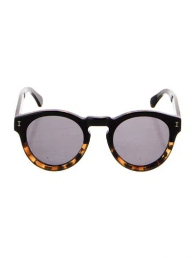 Pre-owned Illesteva Round Mirrored Sunglasses In Multi
