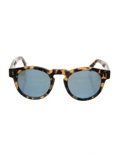 Pre-owned Illesteva Round Mirrored Sunglasses In Multicolor