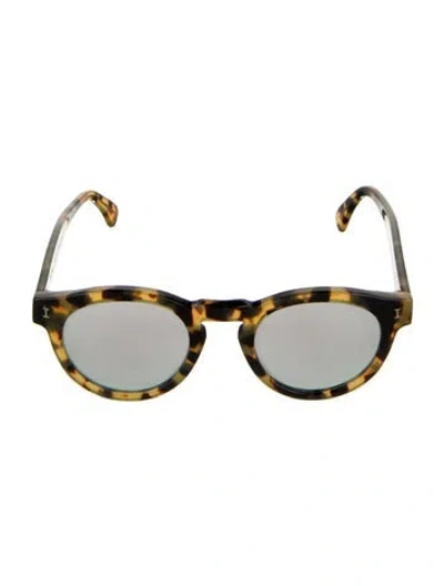 Pre-owned Illesteva Round Mirrored Sunglasses In Neutral