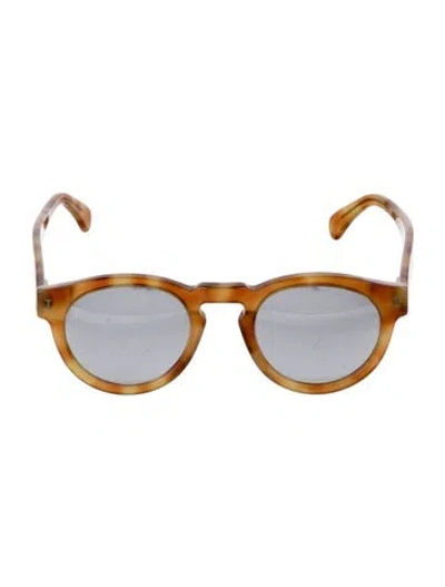 Pre-owned Illesteva Round Mirrored Sunglasses In Neutral