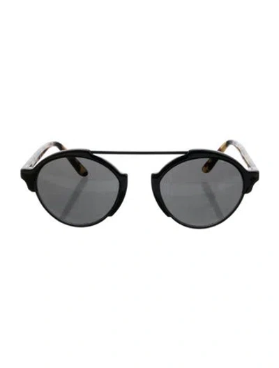 Pre-owned Illesteva Round Mirrored Sunglasses In Neutral