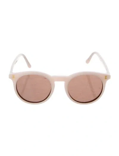 Pre-owned Illesteva Round Mirrored Sunglasses In Pink