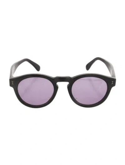 Pre-owned Illesteva Round Tinted Sunglasses In Black