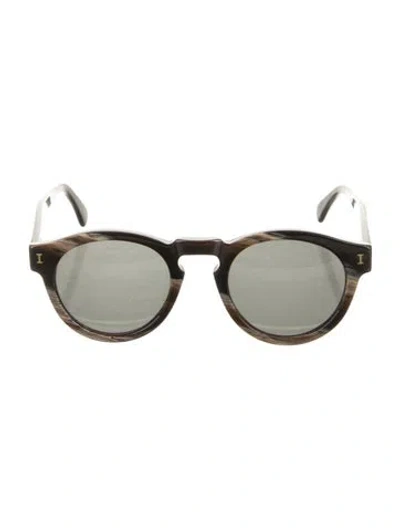 Pre-owned Illesteva Round Tinted Sunglasses In Black