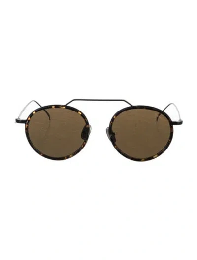 Pre-owned Illesteva Round Tinted Sunglasses In Black