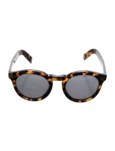Pre-owned Illesteva Round Tinted Sunglasses In Black