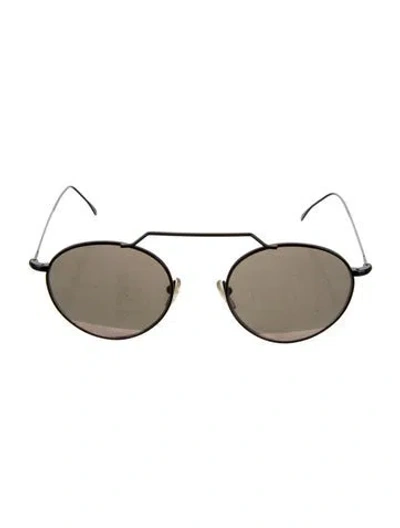 Pre-owned Illesteva Round Tinted Sunglasses In Black