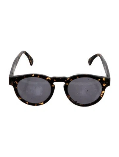 Pre-owned Illesteva Round Tinted Sunglasses In Black