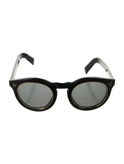Pre-owned Illesteva Round Tinted Sunglasses In Black