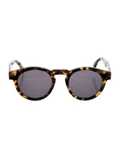 Pre-owned Illesteva Round Tinted Sunglasses In Black