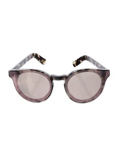 Pre-owned Illesteva Round Tinted Sunglasses In Black/neutrals