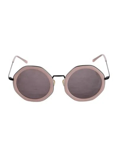 Pre-owned Illesteva Round Tinted Sunglasses In Black/pink