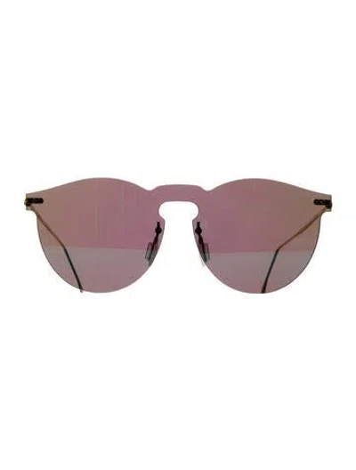 Pre-owned Illesteva Round Tinted Sunglasses In Blue