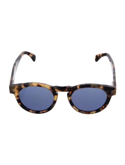 Pre-owned Illesteva Round Tinted Sunglasses In Brown
