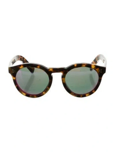 Pre-owned Illesteva Round Tinted Sunglasses In Brown