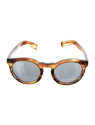 Pre-owned Illesteva Round Tinted Sunglasses In Brown