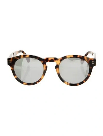 Pre-owned Illesteva Round Tinted Sunglasses In Brown