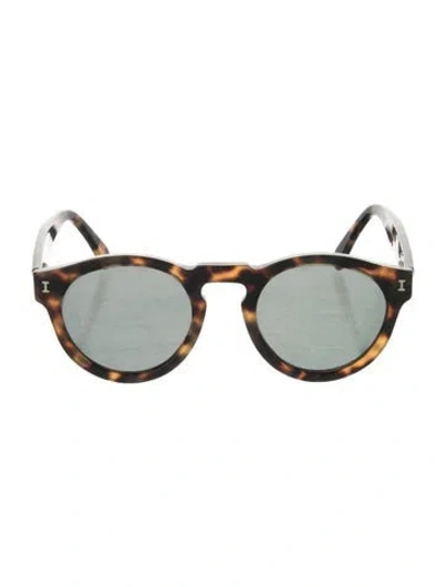 Pre-owned Illesteva Round Tinted Sunglasses In Brown