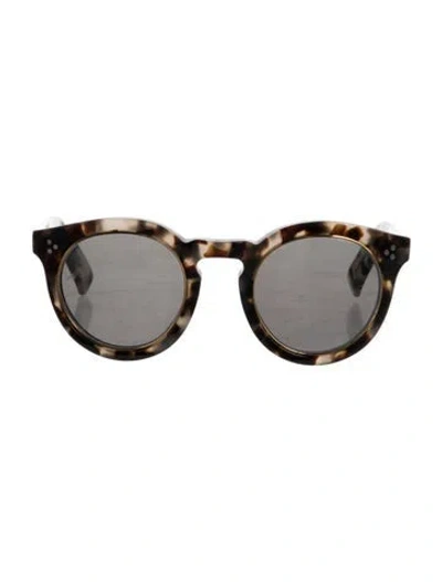 Pre-owned Illesteva Round Tinted Sunglasses In Brown