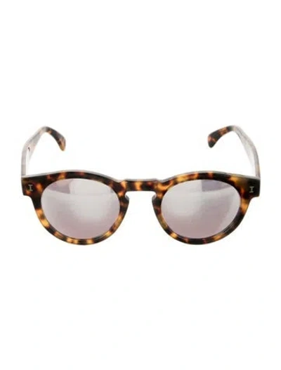 Pre-owned Illesteva Round Tinted Sunglasses In Brown