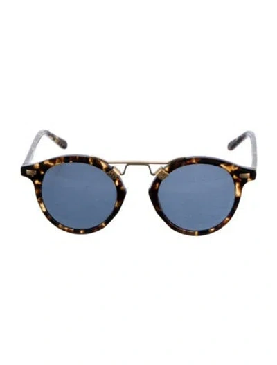 Pre-owned Illesteva Round Tinted Sunglasses In Brown