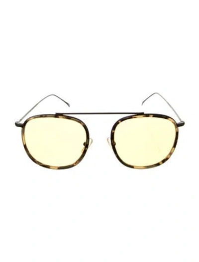 Pre-owned Illesteva Round Tinted Sunglasses In Brown