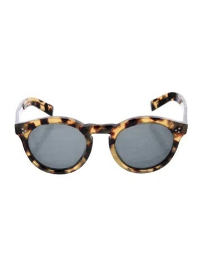 Pre-owned Illesteva Round Tinted Sunglasses In Brown