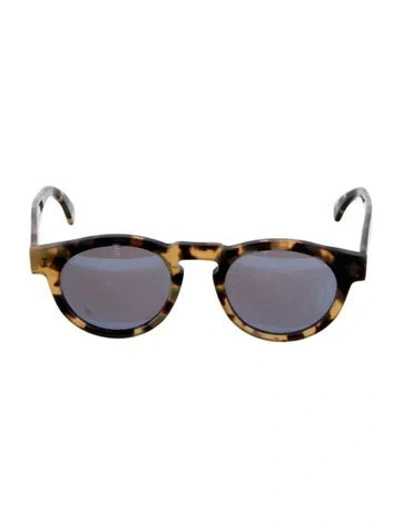 Pre-owned Illesteva Round Tinted Sunglasses In Brown