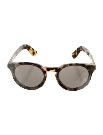 Pre-owned Illesteva Round Tinted Sunglasses In Brown