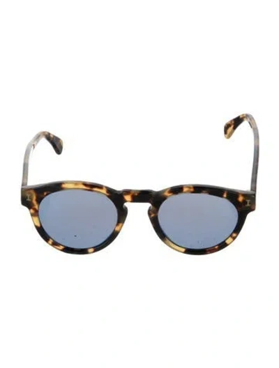 Pre-owned Illesteva Round Tinted Sunglasses In Brown