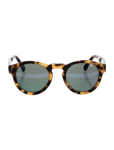 Pre-owned Illesteva Round Tinted Sunglasses In Brown