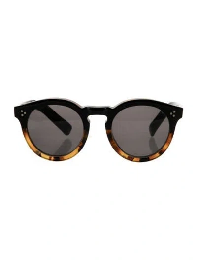Pre-owned Illesteva Round Tinted Sunglasses In Brown