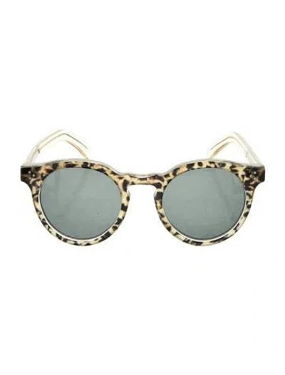 Pre-owned Illesteva Round Tinted Sunglasses In Brown