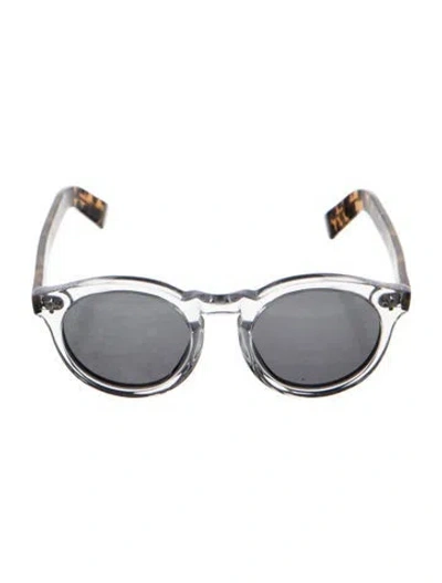 Pre-owned Illesteva Round Tinted Sunglasses In Brown