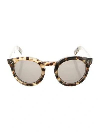 Pre-owned Illesteva Round Tinted Sunglasses In Brown