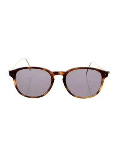 Pre-owned Illesteva Round Tinted Sunglasses In Brown