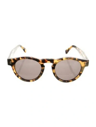 Pre-owned Illesteva Round Tinted Sunglasses In Brown