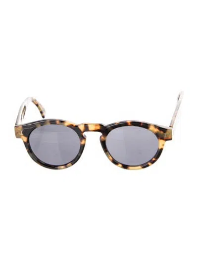 Pre-owned Illesteva Round Tinted Sunglasses In Brown