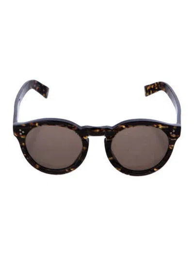 Pre-owned Illesteva Round Tinted Sunglasses In Brown
