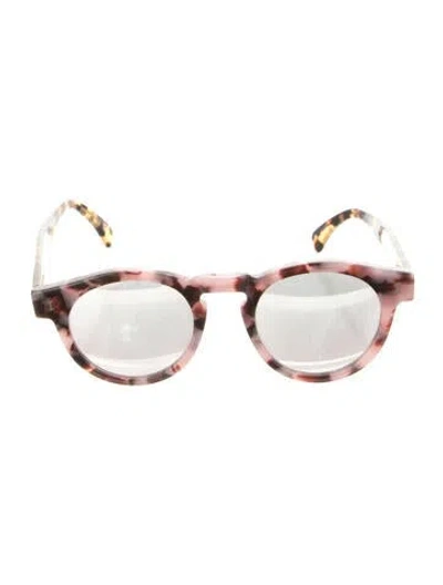 Pre-owned Illesteva Round Tinted Sunglasses In Brown/yellow