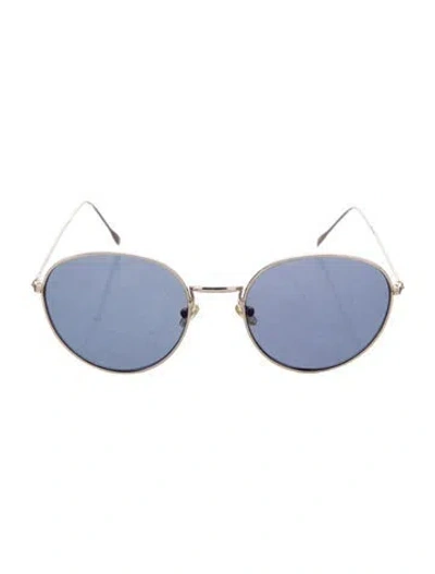 Pre-owned Illesteva Round Tinted Sunglasses In Gold
