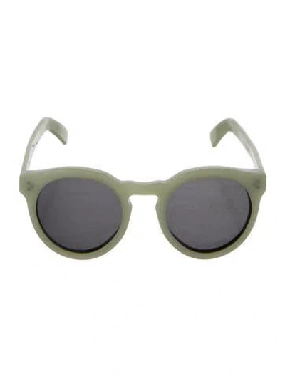 Pre-owned Illesteva Round Tinted Sunglasses In Green