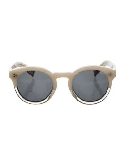 Pre-owned Illesteva Round Tinted Sunglasses In Neutrals