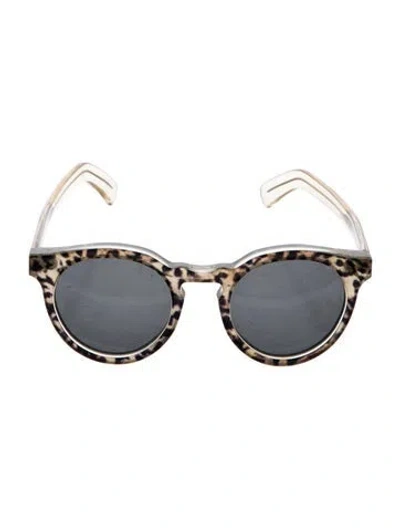 Pre-owned Illesteva Round Tinted Sunglasses In Neutrals